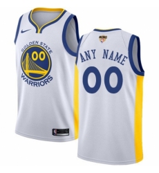 Men's Nike Golden State Warriors Customized Authentic White Home 2018 NBA Finals Bound NBA Jersey - Association Edition
