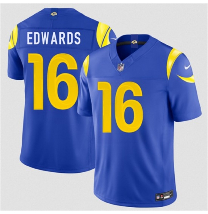 Men's Los Angeles Rams #16 Tru Edwards Royal 2026 F.U.S.E. Vapor Limited Football Stitched Jersey