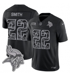 Men's Minnesota Vikings #22 Harrison Smith Black 2026 F.U.S.E. Salute to Service Limited Football Stitched Jersey