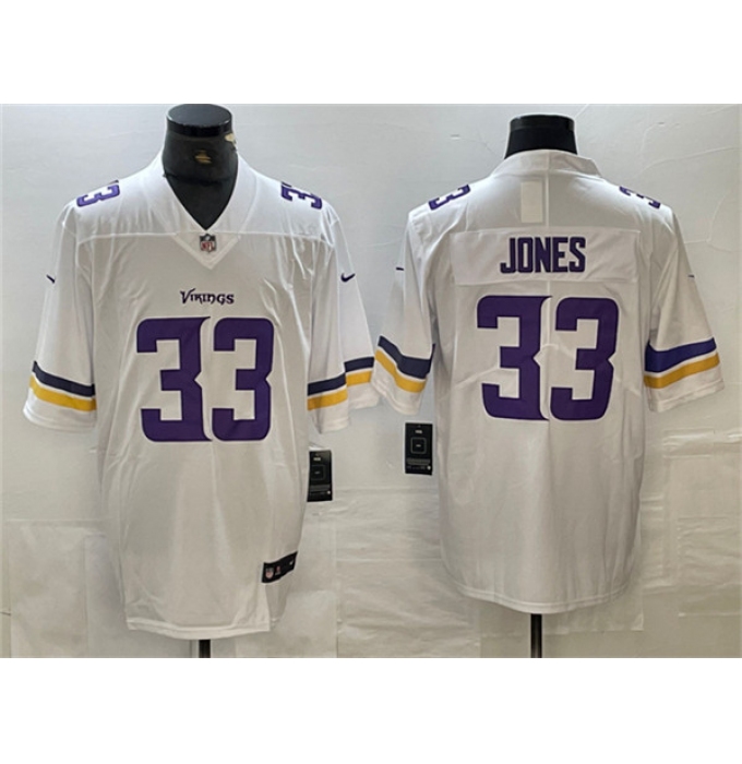 Men's Minnesota Vikings #33 Aaron Jones White Vapor Untouchable Limited Stitched Jersey