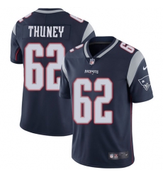 Men's Nike New England Patriots #62 Joe Thuney Navy Blue Team Color Vapor Untouchable Limited Player NFL Jersey