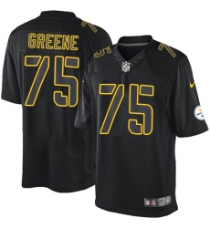 Men's Nike Pittsburgh Steelers #75 Joe Greene Limited Black Impact NFL Jersey