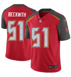 Youth Nike Tampa Bay Buccaneers #51 Kendell Beckwith Red Team Color Vapor Untouchable Limited Player NFL Jersey