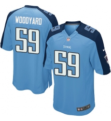 Men's Nike Tennessee Titans #59 Wesley Woodyard Game Light Blue Team Color NFL Jersey