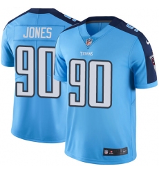 Youth Nike Tennessee Titans #90 DaQuan Jones Light Blue Team Color Vapor Untouchable Limited Player NFL Jersey