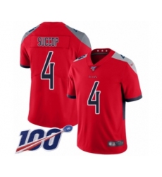 Youth Tennessee Titans #4 Ryan Succop Limited Red Inverted Legend 100th Season Football Jersey