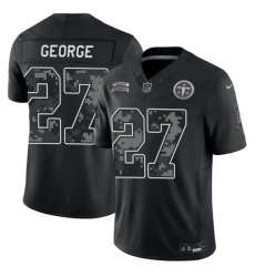 Men's Tennessee Titans #27 Eddie George Black F.U.S.E. 2026 Salute to Service Limited Football Stitched Jersey