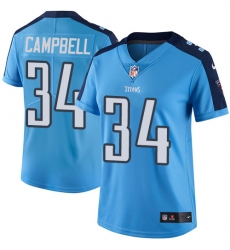 Women's Nike Tennessee Titans #34 Earl Campbell Light Blue Team Color Vapor Untouchable Limited Player NFL Jersey