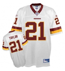 Reebok Washington Redskins #21 Sean Taylor White Replica Throwback NFL Jersey