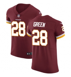Men's Nike Washington Redskins #28 Darrell Green Elite Burgundy Red Team Color NFL Jersey