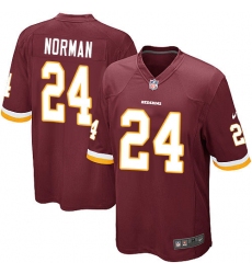 Men's Nike Washington Redskins #24 Josh Norman Game Burgundy Red Team Color NFL Jersey