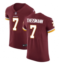 Men's Nike Washington Redskins #7 Joe Theismann Elite Burgundy Red Team Color NFL Jersey
