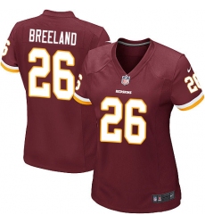 Women's Nike Washington Redskins #26 Bashaud Breeland Game Burgundy Red Team Color NFL Jersey