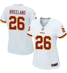 Women's Nike Washington Redskins #26 Bashaud Breeland Game White NFL Jersey