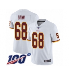 Youth Washington Redskins #68 Russ Grimm White Vapor Untouchable Limited Player 100th Season Football Jersey