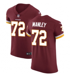 Men's Nike Washington Redskins #72 Dexter Manley Elite Burgundy Red Team Color NFL Jersey