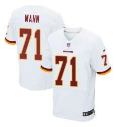 Men's Nike Washington Redskins #71 Charles Mann Elite White NFL Jersey