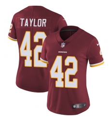 Women's Nike Washington Redskins #42 Charley Taylor Burgundy Red Team Color Vapor Untouchable Limited Player NFL Jersey