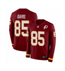 Men's Nike Washington Redskins #85 Vernon Davis Limited Burgundy Therma Long Sleeve NFL Jersey