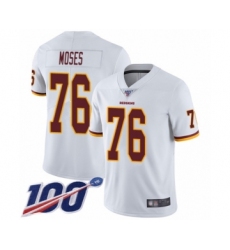 Youth Washington Redskins #76 Morgan Moses White Vapor Untouchable Limited Player 100th Season Football Jersey