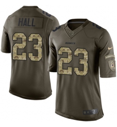 Men's Nike Washington Redskins #23 DeAngelo Hall Elite Green Salute to Service NFL Jersey