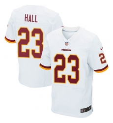 Men's Nike Washington Redskins #23 DeAngelo Hall Elite White NFL Jersey