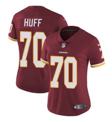 Women's Nike Washington Redskins #70 Sam Huff Elite Burgundy Red Team Color NFL Jersey