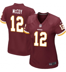 Women's Nike Washington Redskins #12 Colt McCoy Game Burgundy Red Team Color NFL Jersey