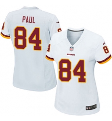 Women's Nike Washington Redskins #84 Niles Paul Game White NFL Jersey