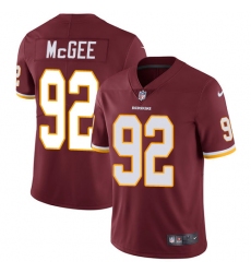 Men's Nike Washington Redskins #92 Stacy McGee Burgundy Red Team Color Vapor Untouchable Limited Player NFL Jersey