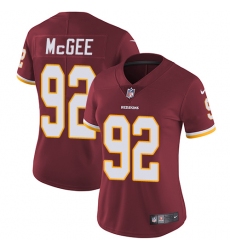Women's Nike Washington Redskins #92 Stacy McGee Elite Burgundy Red Team Color NFL Jersey