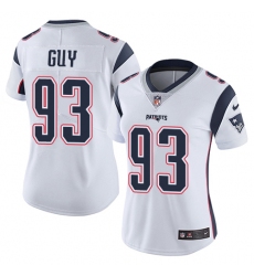 Women's Nike New England Patriots #93 Lawrence Guy White Vapor Untouchable Limited Player NFL Jersey