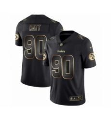 Men Pittsburgh Steelers #90 T.J. Watt Black Golden Edition 2019 Vapor Untouchable Limited Jersey Men Pittsburgh Steelers #90 T.J. Watt Black Golden Edition 2019 Vapor Untouchable Limited Jersey