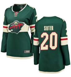 Women's Minnesota Wild #20 Ryan Suter Authentic Green Home Fanatics Branded Breakaway NHL Jersey