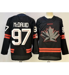 Men's Canada Hockey #97 Connor McDavid Black Stitched Jersey