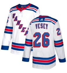 Men's Reebok New York Rangers #26 Jimmy Vesey Authentic White Away NHL Jersey