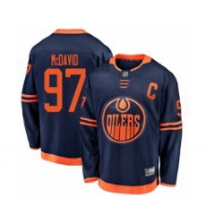 Men's Edmonton Oilers #97 Connor McDavid Authentic Navy Blue Alternate Fanatics Branded Breakaway Hockey Jersey