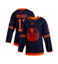Youth Edmonton Oilers #11 Mark Messier Authentic Navy Blue Alternate Hockey Jersey