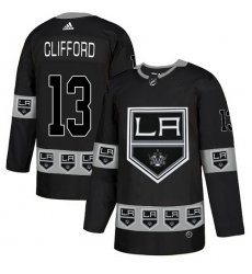 Men's Adidas Los Angeles Kings #13 Kyle Clifford Authentic Black Team Logo Fashion NHL Jersey