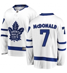 Men's Toronto Maple Leafs #7 Lanny McDonald Fanatics Branded White Away Breakaway NHL Jersey