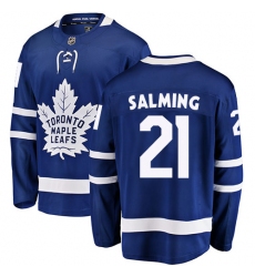 Men's Toronto Maple Leafs #21 Borje Salming Fanatics Branded Royal Blue Home Breakaway NHL Jersey