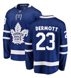 Men's Toronto Maple Leafs #23 Travis Dermott Authentic Royal Blue Home Fanatics Branded Breakaway NHL Jersey
