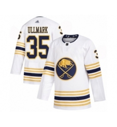 Men's Buffalo Sabres #35 Linus Ullmark Authentic White 50th Season Hockey Jersey