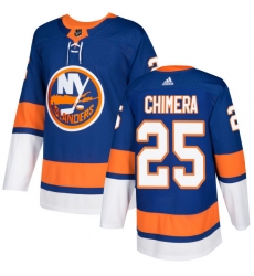 Men's Adidas New York Islanders #25 Jason Chimera Authentic Royal Blue Home NHL Jersey