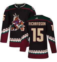 Men's Adidas Arizona Coyotes #15 Brad Richardson Premier Black Alternate NHL Jersey