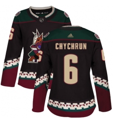 Women's Adidas Arizona Coyotes #6 Jakob Chychrun Premier Black Alternate NHL Jersey