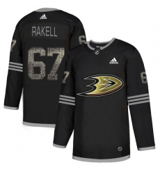 Men's Adidas Anaheim Ducks #67 Rickard Rakell Black Authentic Classic Stitched NHL Jersey