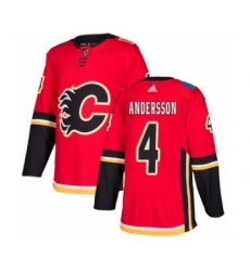 Youth Adidas Calgary Flames #4 Rasmus Andersson Premier Red Home NHL Jersey
