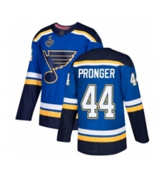 Youth St. Louis Blues #44 Chris Pronger Authentic Royal Blue Home 2019 Stanley Cup Final Bound Hockey Jersey
