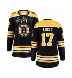 Women's Boston Bruins #17 Milan Lucic Authentic Black Home Fanatics Branded Breakaway 2019 Stanley Cup Final Bound Hockey Jersey